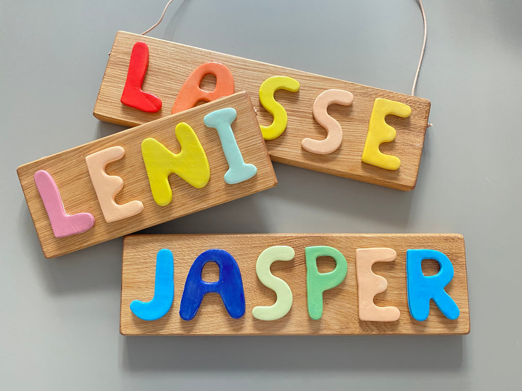 Eichenholzbrett für Buchstaben